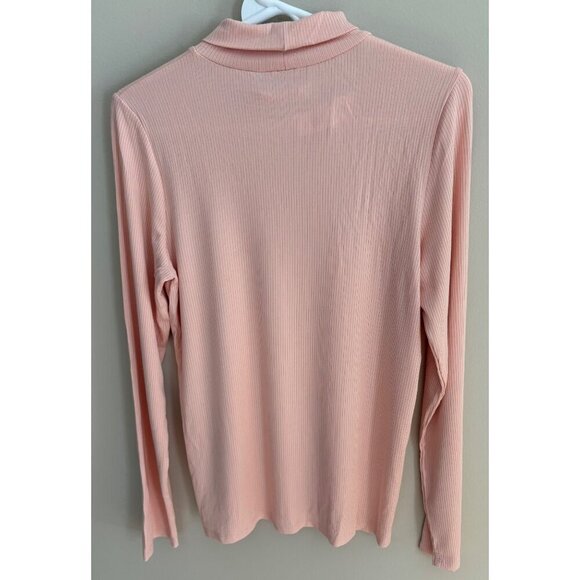 Wilfred NWT Only Hip Coral Blush Pink Fitted Ribbed Turtleneck Size XL - Picture 9 of 14